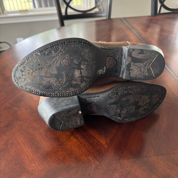 Ariat Women’s Heritage R toe Western Boots Size 10 B Brown Leather Rounded Toe - Picture 9 of 9